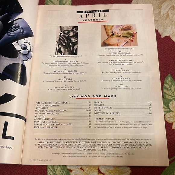 April 1995 Where Chicago vintage magazine - Picture 4 of 11